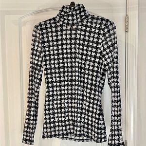 Philosophy Black and White Houndstooth Blouse